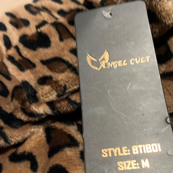 Velour leopard pants nwt - Picture 3 of 4